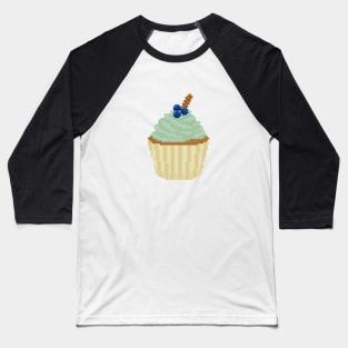 Green cupcake pixel art Baseball T-Shirt